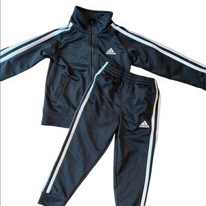 Adidas Kids Toddler Black White Track Suit 3T
